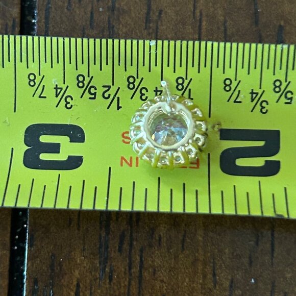 Primrose 18K Gold Over Sterling Silver Cubic Zirconia Halo Stud Earrings - Picture 11 of 14